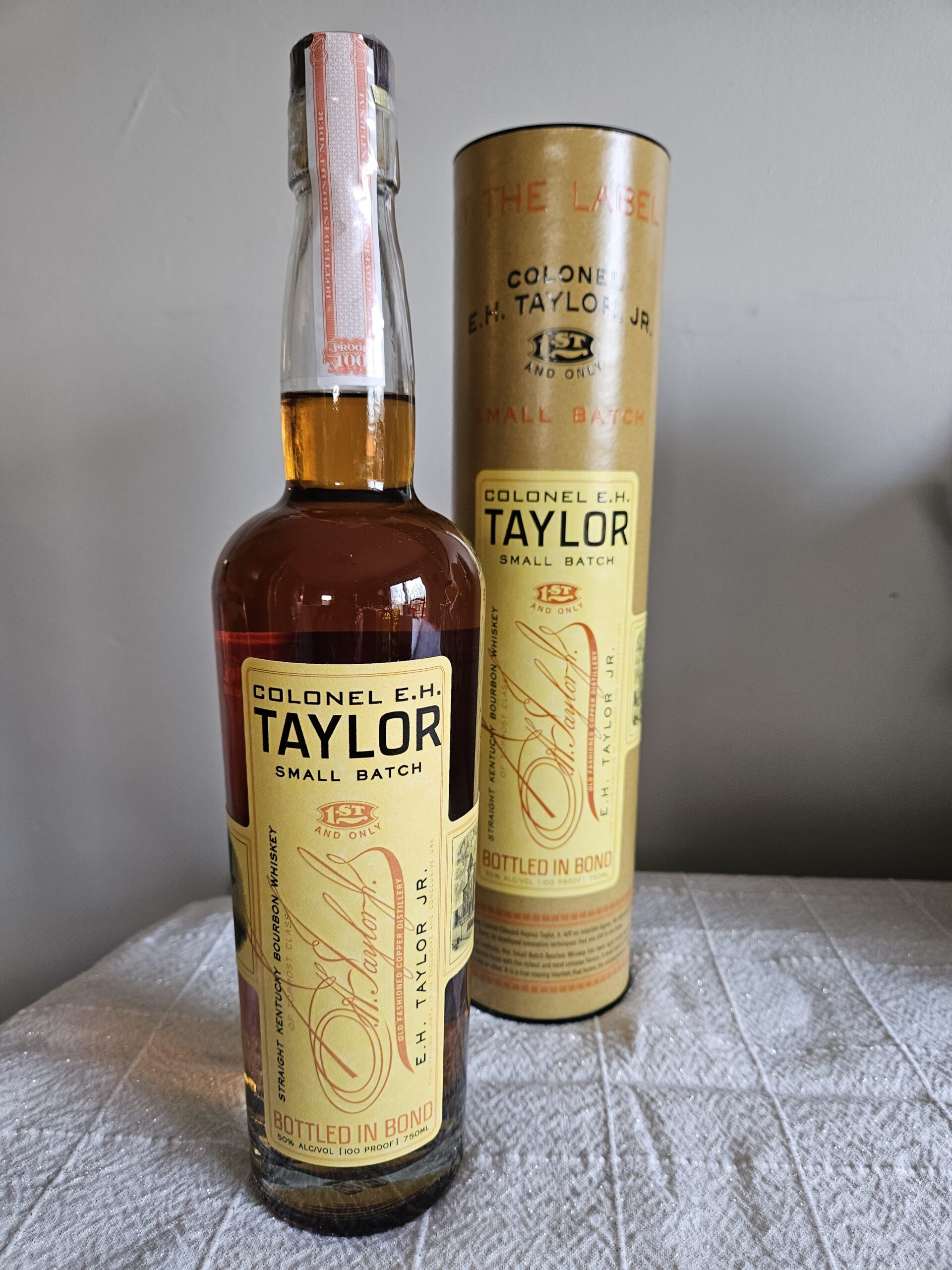 Item FW 4 - Rare Bottle of Colonel EH Taylor small batch Bourbon valued at $150