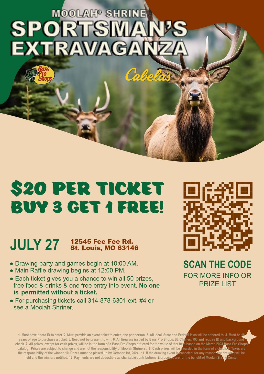 Item HG 49 - ONE ticket to Moolah Sportsman's Extravaganza, valued at $20