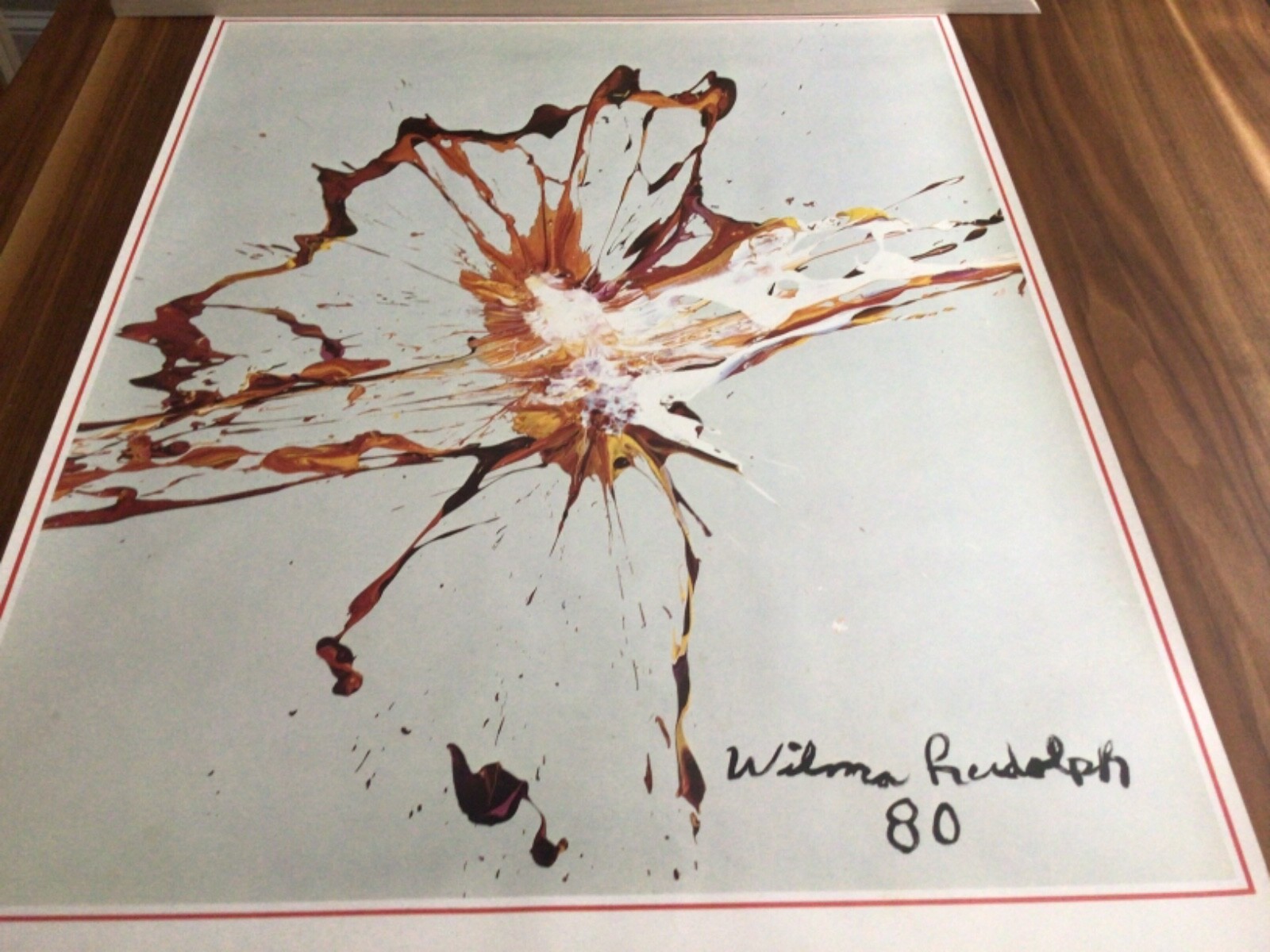 Item SM 2 - Wilma Rudolph Anheuser Busch Budweiser 84 Olympics Abstract Art Butterfly Print valued at $150
