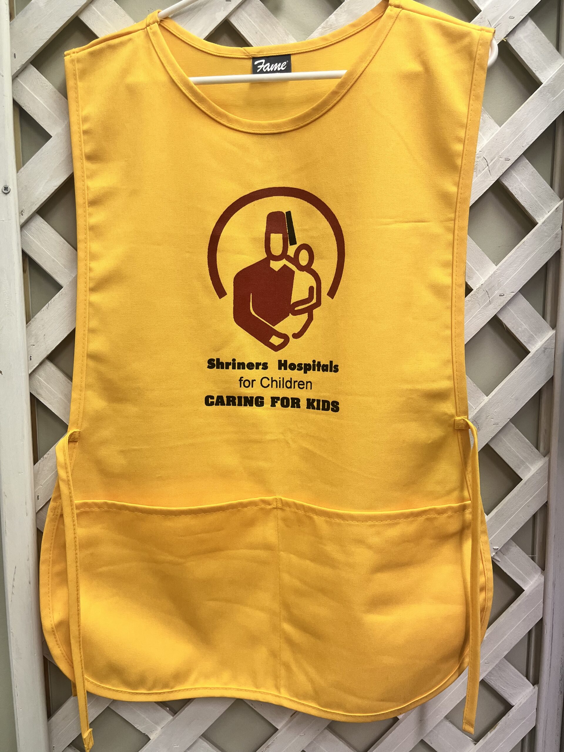 Item SH 28 - Yellow Shriners Children's Apron priced at $15